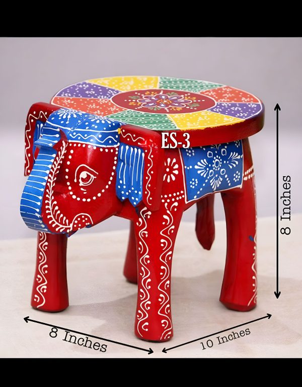 Red Elephant Stool (ES-3)