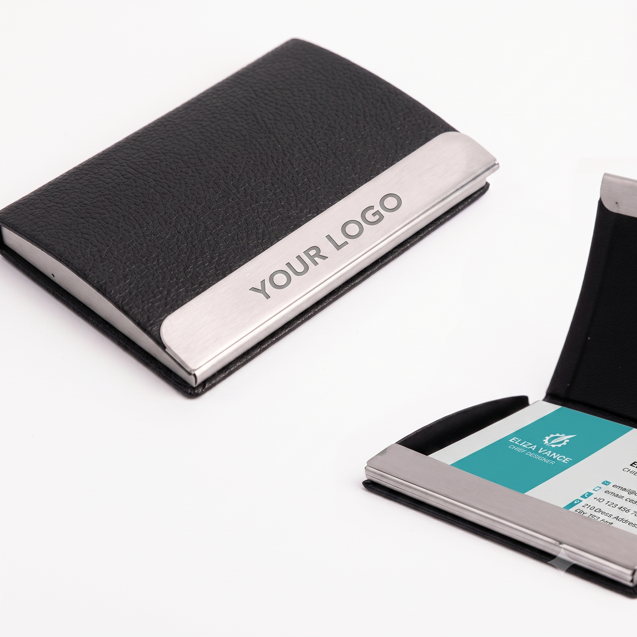 Premium Stainless Steel Magnetic Visiting Card Holder – Sleek & Durable Business Card Case