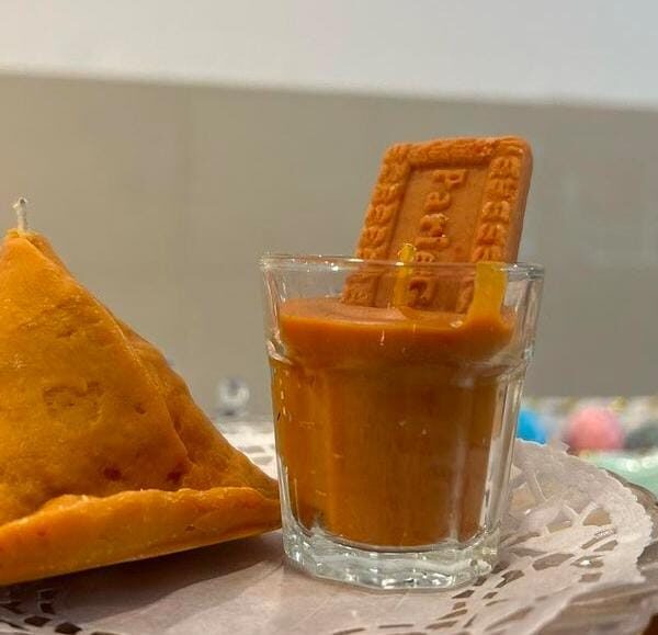 Mithai Biscuit Candle – Festive Scented Delight Inspired by Indian Sweets