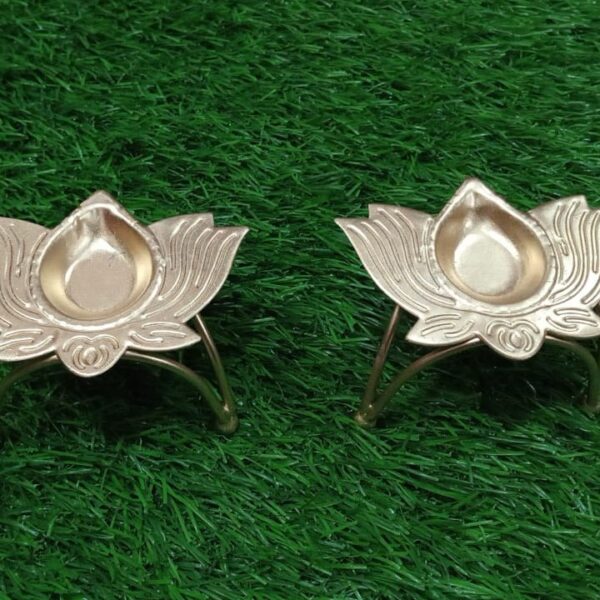 Handcrafted Metal Oil Lamp for Pooja & Home Décor