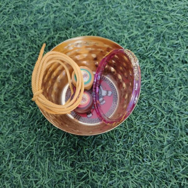 Premium Stainless Steel Bowl with Brass Coating – Traditional & Elegant Bowl