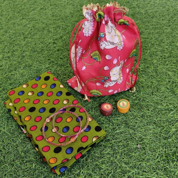 Potli Bag with Blouse Bit for Indian Festivals & Return Gifts