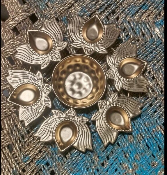 Handcrafted Lotus Diya (8x8 Inches)