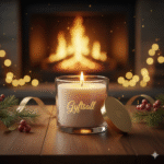 Luxury soy wax candle, clean-burning and soothing, perfect for cosy celebrations